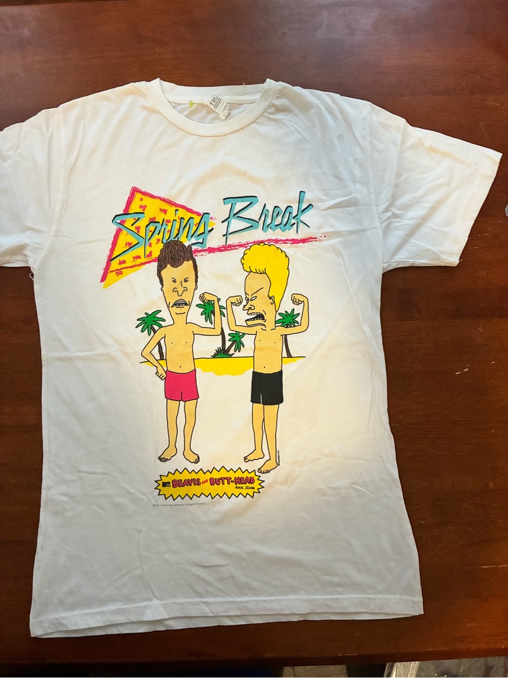 2017 Beavis and Butt-Head Spring Break T Shirt Medium MTV Mike Judge Beach Tee